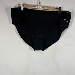 NWT Island Soul Curve Black High-Waisted Bikini Bottom size 3X